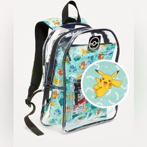 Old Navy Kids Clear Backpack with Pikachu Design
